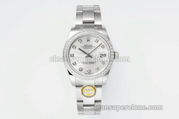 Rolex Super Clone watch picture and price ARF Lady-Datejust 278384 sliver Diamond bezel 31mm mechanical women