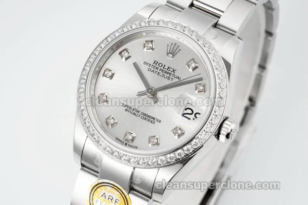 Rolex Super Clone watch picture and price ARF Lady-Datejust 278384 sliver Diamond bezel 31mm mechanical women