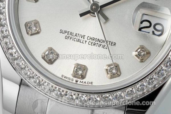 Rolex Super Clone watch picture and price ARF Lady-Datejust 278384 sliver Diamond bezel 31mm mechanical women