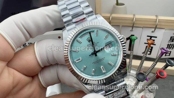 Day-Date watch details and pricing QF Factory Rolex 228236 Ice-blue dial mechanical men