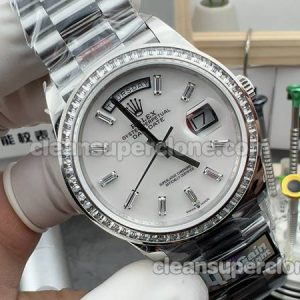 Day-Date watch details and pricing QF Factory Rolex 128396 White dial 36mm mechanical women