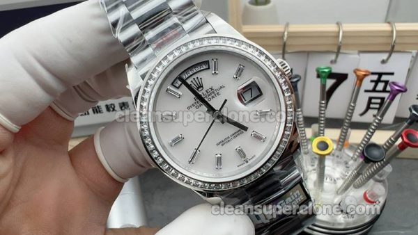 Day-Date watch details and pricing QF Factory Rolex 128396 White dial 36mm mechanical women