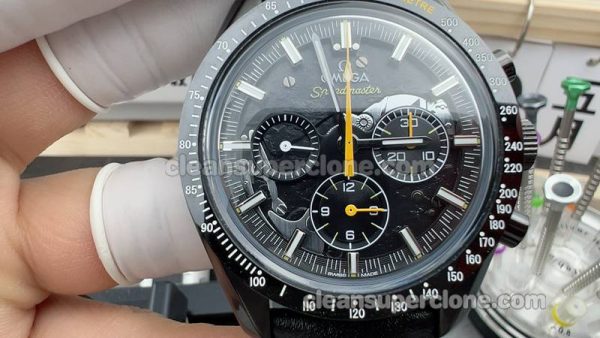 Speedmaster watch details and pricing Omega 311.92.44 black mechanical men