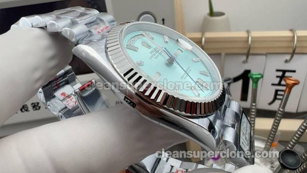 Day-Date watch details and pricing QF Factory Rolex 228236 Ice-blue dial mechanical men