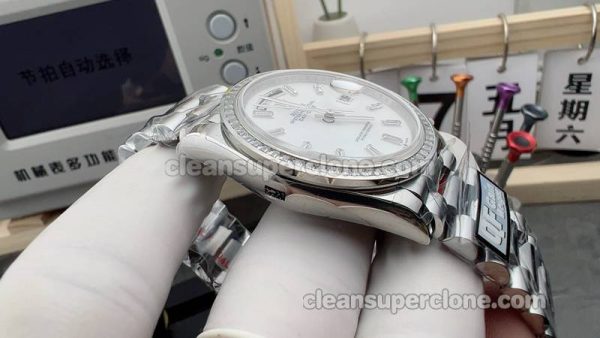 Day-Date watch details and pricing QF Factory Rolex 128396 White dial 36mm mechanical women