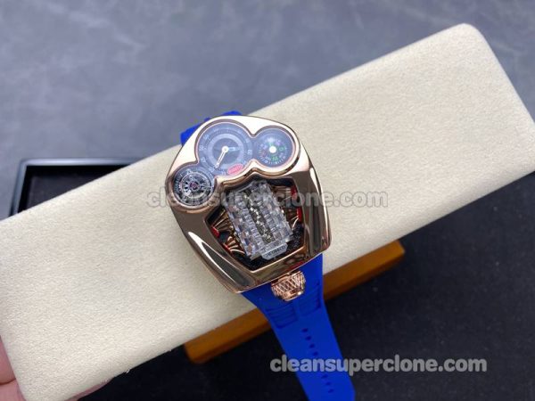 Jacob&Co Super Clone watch picture and price Chiron Tourbillon blue rubber strap mechanical men