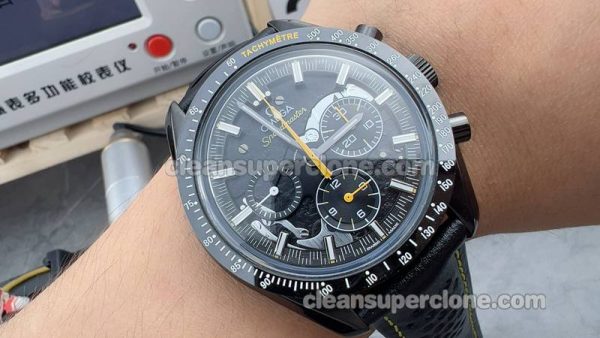 Speedmaster watch details and pricing Omega 311.92.44 black mechanical men