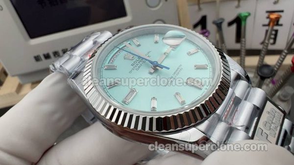 Day-Date watch details and pricing QF Factory Rolex 228236 Ice-blue dial mechanical men