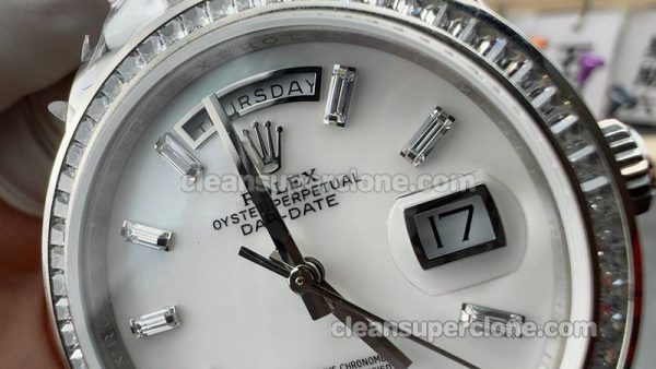Day-Date watch details and pricing QF Factory Rolex 128396 White dial 36mm mechanical women