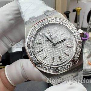 Royal Oak watch details and pricing Audemars Piguet 67651 sliver dial Quartz women