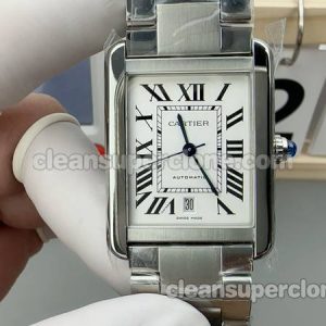 Tank watch details and pricing AF Factory Cartier W5200028 Silver-white dial mechanical men