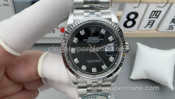 Datejust watch details and pricing Clean Factory Rolex 126234 Black 36mm mechanical men