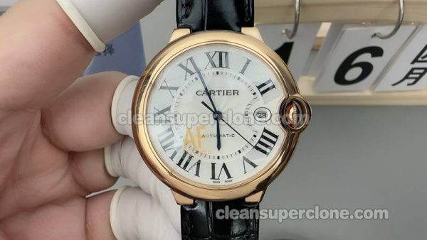Ballon Bleu watch details and pricing AF Factory Cartier WGBB0035 Black leather strap mechanical men