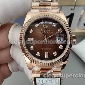 Day-Date watch details and pricing QF Factory Rolex 128235 Gradient brown dial 36mm mechanical women