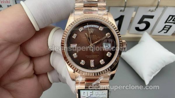 Day-Date watch details and pricing QF Factory Rolex 128235 Gradient brown dial 36mm mechanical women