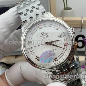 Deville replica watch details and pricing MKS Factory Omega 424.10.40 sliver mechanical men