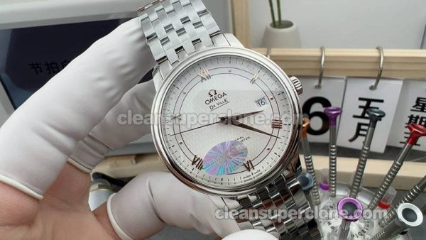 Deville replica watch details and pricing MKS Factory Omega 424.10.40 sliver mechanical men