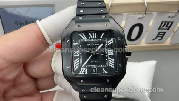 Santos watch details and pricing THB Factory Cartier WSSA0039 Black mechanical men