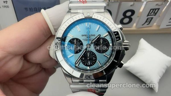 Breitling Super Clone Watch pictures and prices BLS Factory Chronomat PB01341 Blue mechanical men