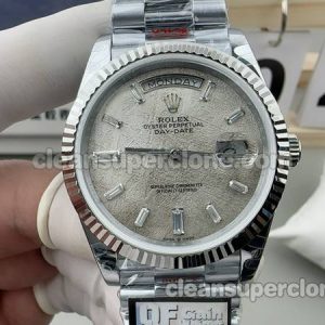 228239 1:1 Replica watch details and price QF Factory Rolex Day-Date Silver gray dial 40 mm mechanical men