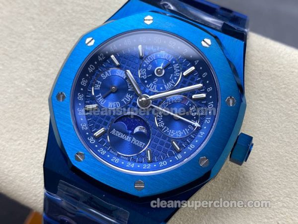 Royal Oak replica watch details and pricing BBS Factory Audemars Piguet 26574 blue mechanical men