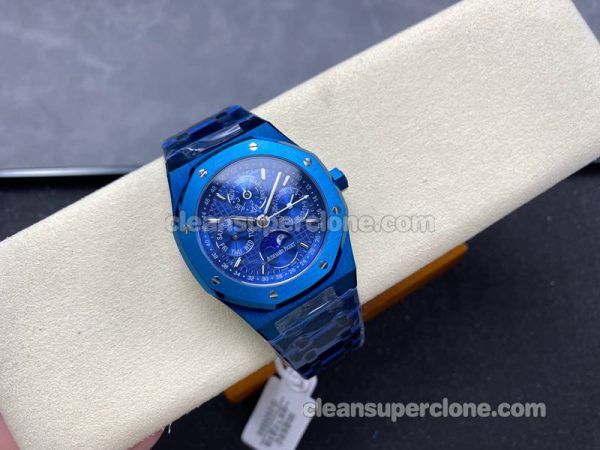 Royal Oak replica watch details and pricing BBS Factory Audemars Piguet 26574 blue mechanical men