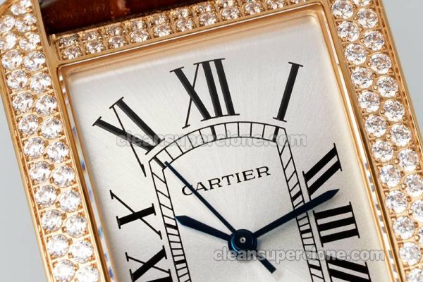 Tank replica watch details and pricing AF Factory Cartier WJTA0030 Dark brown strap mechanical men