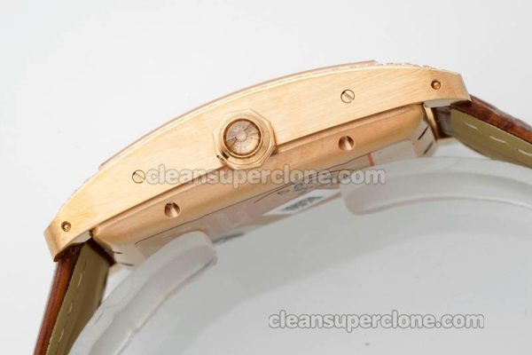 Tank replica watch details and pricing AF Factory Cartier WJTA0030 Dark brown strap mechanical men