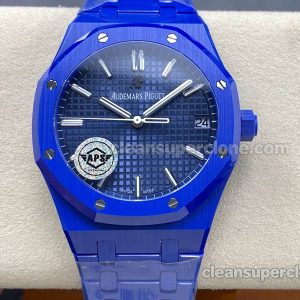 Royal Oak replica watch details and pricing APS Factory Audemars Piguet 15500 blue mechanical men