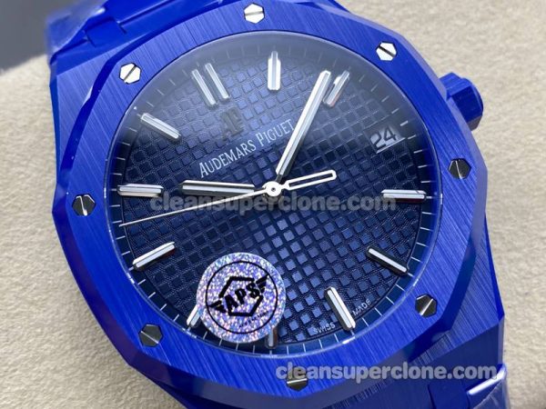 Royal Oak replica watch details and pricing APS Factory Audemars Piguet 15500 blue mechanical men