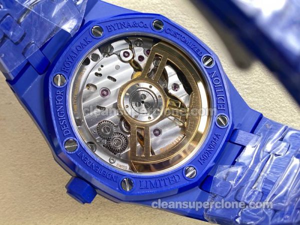 Royal Oak replica watch details and pricing APS Factory Audemars Piguet 15500 blue mechanical men