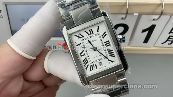 Tank watch details and pricing AF Factory Cartier W5200028 Silver-white dial mechanical men