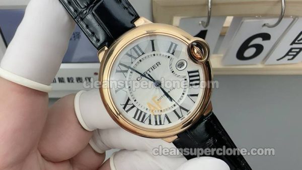 Ballon Bleu watch details and pricing AF Factory Cartier WGBB0035 Black leather strap mechanical men