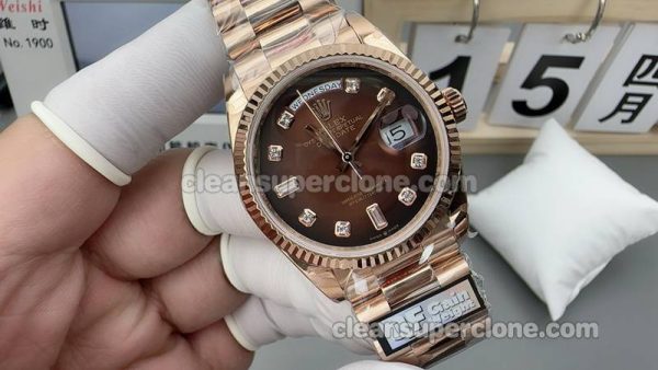 Day-Date watch details and pricing QF Factory Rolex 128235 Gradient brown dial 36mm mechanical women