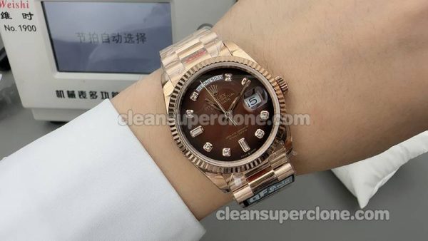 Day-Date watch details and pricing QF Factory Rolex 128235 Gradient brown dial 36mm mechanical women