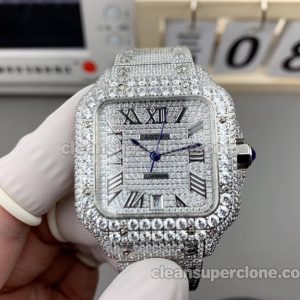 Santos watch details and pricing TW Factory Cartier Diamond Dial mechanical men