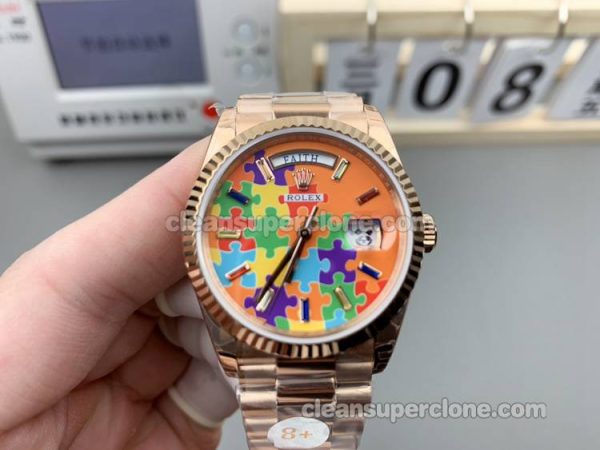 128235 1:1 Replica watch details and price 8+ Factory Rolex Day-Date orange 36mm mechanical women