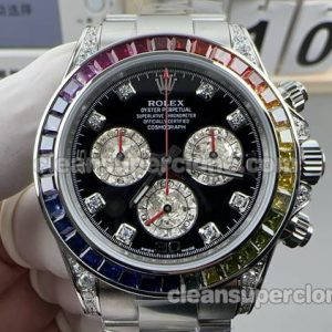116599 1:1 Replica watch details and price ZF Factory Rolex Daytona Rainbow Diamond mechanical men