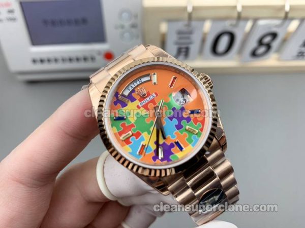 128235 1:1 Replica watch details and price 8+ Factory Rolex Day-Date orange 36mm mechanical women