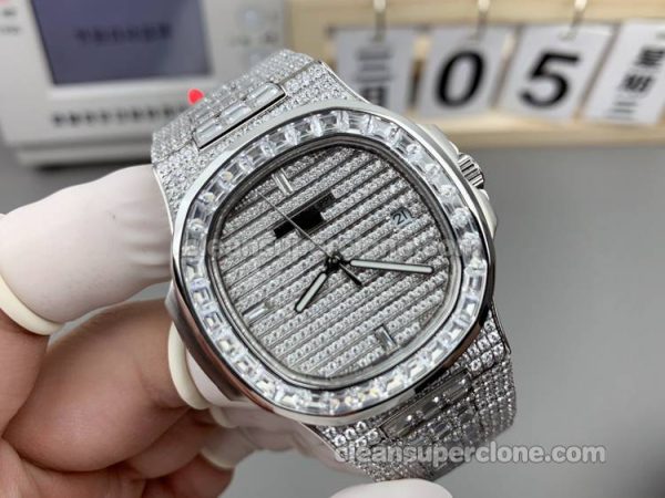 5719 1:1 Replica watch details and price DW Factory Patek Philippe Nautilus Diamond dial mechanical men