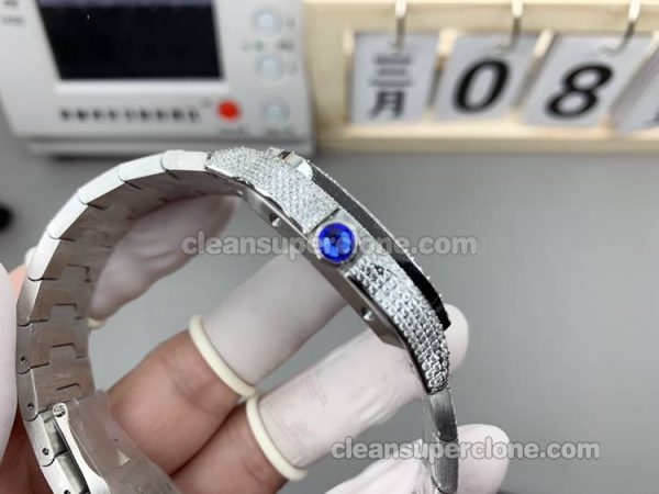 Santos watch details and pricing TW Factory Cartier Diamond Dial mechanical men