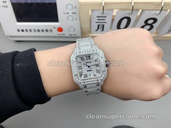 Santos watch details and pricing TW Factory Cartier Diamond Dial mechanical men