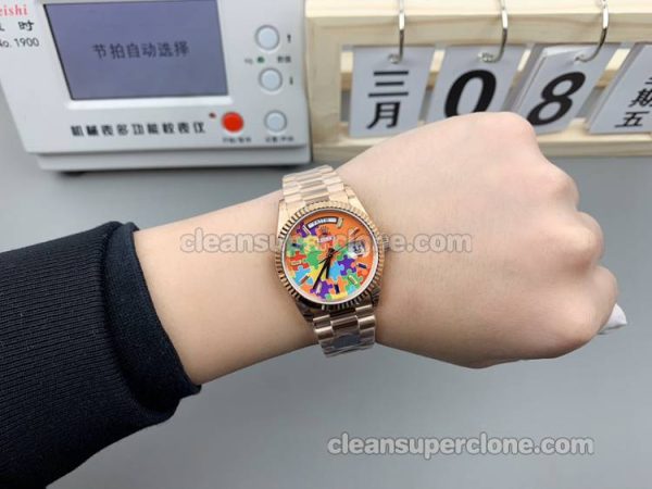 128235 1:1 Replica watch details and price 8+ Factory Rolex Day-Date orange 36mm mechanical women