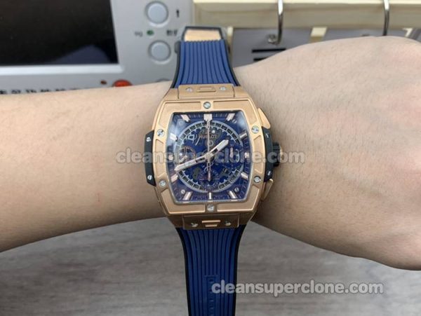 Hublot Super Clone Watch pictures and prices Big Bang 642.OX Blue Hollow dial mechanical men