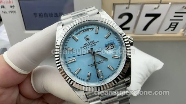228236 1:1 Replica watch details and price GS Factory Rolex Day-Date Ice blue dial 40mm mechanical men