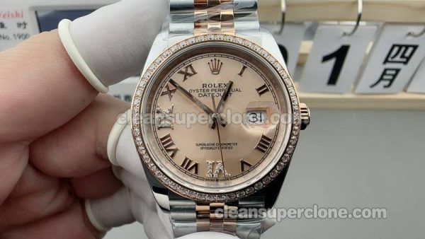 126281 1:1 Replica watch details and price A+ Factory Rolex Lady-Datejust Pink dial 36mm mechanical women