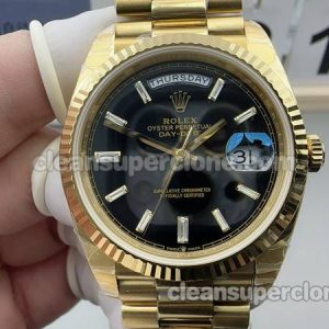 228238 1:1 Replica watch details and price CBD Factory Rolex Day-Date Black 40mm mechanical men