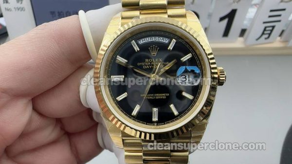 228238 1:1 Replica watch details and price CBD Factory Rolex Day-Date Black 40mm mechanical men