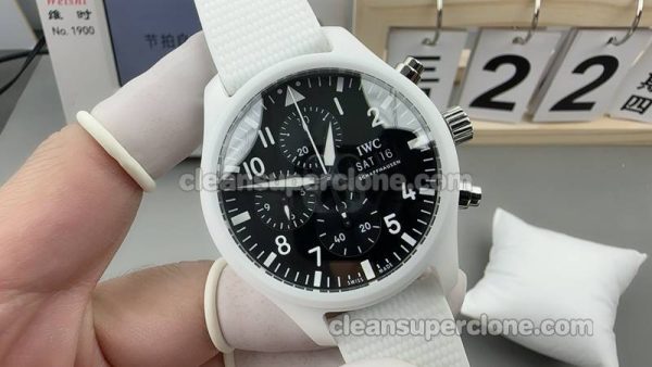 IW389105 1:1 Replica watch details and price TPS Factory IWC Pilots White ceramic mechanical men