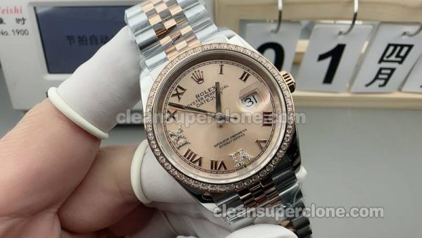 126281 1:1 Replica watch details and price A+ Factory Rolex Lady-Datejust Pink dial 36mm mechanical women